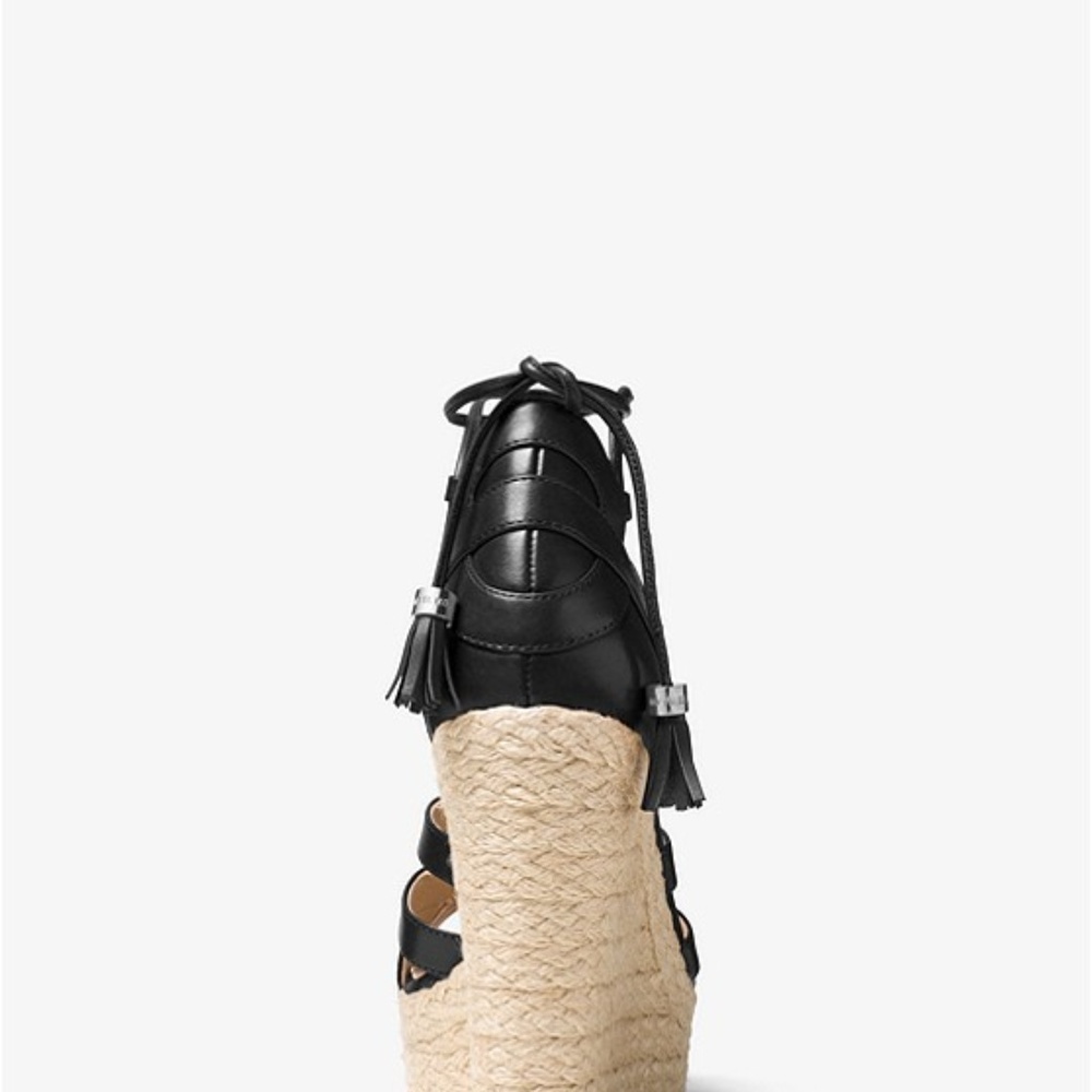 Michael Kors Mirabel Leather Lace-up Wedge - Picture 3 of 3